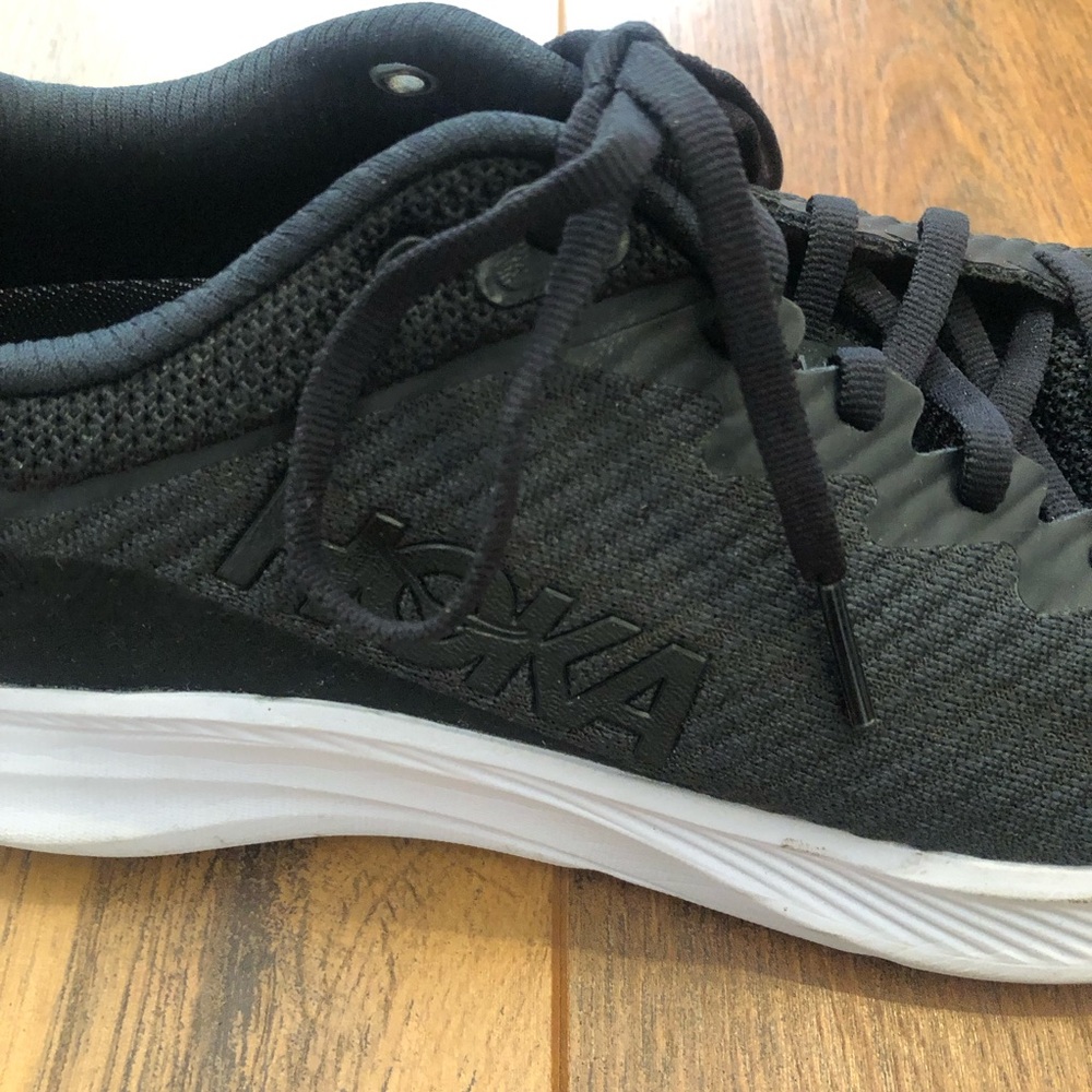 Hoka Women's Black and White W Solimar Wide Running Shoes Size 10.5